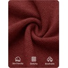 image:imageZESICA Womens Fall Winter Sweaters Long Sleeve V Neck Loose Pullover TopsBurgundy
