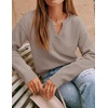image:imageZESICA Womens Fall Winter Sweaters Long Sleeve V Neck Loose Pullover TopsOats