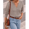 image:imageZESICA Womens Fall Winter Sweaters Long Sleeve V Neck Loose Pullover TopsOats
