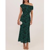 image:imageZESICA Womens Off Shoulder Floral Formal Cocktail Wedding Guest Long DressDark Green