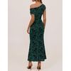 image:imageZESICA Womens Off Shoulder Floral Formal Cocktail Wedding Guest Long DressDark Green