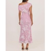 image:imageZESICA Womens Off Shoulder Floral Formal Cocktail Wedding Guest Long DressLight Pink