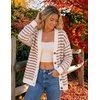 image:imageZESICA Womens Striped Button Up Cardigan Sweaters V Neck Trendy Knit TopsApricot