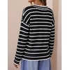 image:imageZESICA Womens Striped Button Up Cardigan Sweaters V Neck Trendy Knit TopsDark Black
