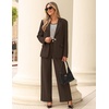 image:imageZESICA Womens Suits 2 Piece Sets Business Casual Work OutfitsCoffee