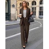 image:imageZESICA Womens Suits 2 Piece Sets Business Casual Work OutfitsCoffee