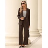 image:imageZESICA Womens Suits 2 Piece Sets Business Casual Work OutfitsCoffee