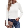 image:imageZESICA Fall Fitted Sweaters for Women 2026 Trendy Business Casual TopsWhite