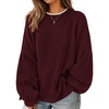 image:imageZESICA Oversized Sweaters for Women 2026 Fall Trendy Pullover TopsBurgundy