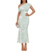 image:imageZESICA Womens Off Shoulder Floral Formal Cocktail Wedding Guest Long DressLight Green