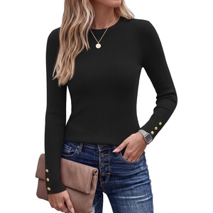 image:imageZESICA Fall Fitted Sweaters for Women 2026 Trendy Business Casual TopsBlack