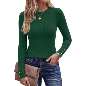 image:imageZESICA Fall Fitted Sweaters for Women 2026 Trendy Business Casual TopsDarkgreen