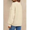image:imageZESICA Womens 2026 Fall Long Sleeve Crewneck Oversized Chunky SweatersApricot