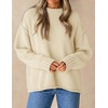 image:imageZESICA Womens 2026 Fall Long Sleeve Crewneck Oversized Chunky SweatersApricot
