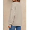 image:imageZESICA Womens 2026 Fall Long Sleeve Crewneck Oversized Chunky SweatersGreyapricot