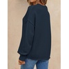 image:imageZESICA Womens 2026 Fall Long Sleeve Crewneck Oversized Chunky SweatersNavy