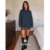 image:imageZESICA Womens 2026 Fall Long Sleeve Crewneck Oversized Chunky SweatersNavy