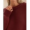 image:imageZESICA Womens 2026 Fall Long Sleeve Crewneck Oversized Chunky SweatersRed