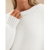 image:imageZESICA Womens 2026 Fall Long Sleeve Crewneck Oversized Chunky SweatersWhite