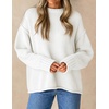 image:imageZESICA Womens 2026 Fall Long Sleeve Crewneck Oversized Chunky SweatersWhite