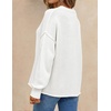 image:imageZESICA Womens 2026 Fall Long Sleeve Crewneck Oversized Chunky SweatersWhite