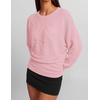 image:imageZESICA Womens 2026 Fall Long Sleeve Floral Ruched Cute SweatersPink