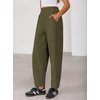 image:imageZESICA Womens Barrel Travel Pants with PocketsArmygreen