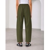 image:imageZESICA Womens Barrel Travel Pants with PocketsArmygreen