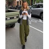 image:imageZESICA Womens Barrel Travel Pants with PocketsArmygreen