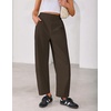 image:imageZESICA Womens Barrel Travel Pants with PocketsBrown