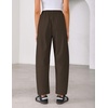 image:imageZESICA Womens Barrel Travel Pants with PocketsBrown