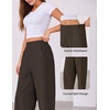 image:imageZESICA Womens Barrel Travel Pants with PocketsBrown