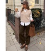image:imageZESICA Womens Barrel Travel Pants with PocketsBrown