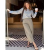 image:imageZESICA Womens Barrel Travel Pants with PocketsStone