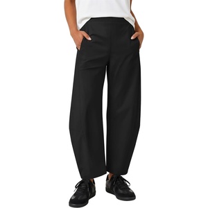 image:imageZESICA Womens Barrel Travel Pants with PocketsBlack