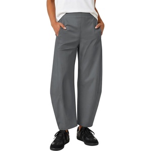 image:imageZESICA Womens Barrel Travel Pants with PocketsDarkgray