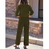 image:imageZESICA Womens 2 Piece Outfits 2026 Fall Lounge Pajama SetsArmygreen