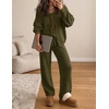 image:imageZESICA Womens 2 Piece Outfits 2026 Fall Lounge Pajama SetsArmygreen