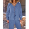 image:imageZESICA Womens 2 Piece Outfits 2026 Fall Lounge Pajama SetsBlue