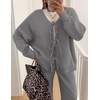 image:imageZESICA Womens 2 Piece Outfits 2026 Fall Lounge Pajama SetsGray