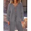 image:imageZESICA Womens 2 Piece Outfits 2026 Fall Lounge Pajama SetsGray