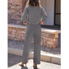 image:imageZESICA Womens 2 Piece Outfits 2026 Fall Lounge Pajama SetsGray