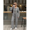 image:imageZESICA Womens 2 Piece Outfits 2026 Fall Lounge Pajama SetsGray