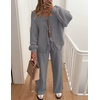 image:imageZESICA Womens 2 Piece Outfits 2026 Fall Lounge Pajama SetsGray