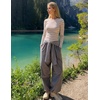 image:imageZESICA Womens Striped Fall Long Sleeve Cute Shirt Dressy Work Going Out TopApricot