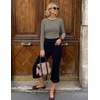 image:imageZESICA Womens Striped Fall Long Sleeve Cute Shirt Dressy Work Going Out TopBlack
