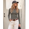 image:imageZESICA Womens Striped Fall Long Sleeve Cute Shirt Dressy Work Going Out TopBlack