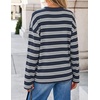 image:imageZESICA Womens Striped Oversized Fall Long Sleeve TShirts Y2K Going Out TopNavy