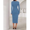 image:imageZESICA Womens Fall Long Sleeve Wrap Bodycon Cocktail Party DressesDustyblue