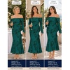 image:imageZESICA Womens Fall Off Shoulder Floral Wedding Guest Maxi DressesGreen